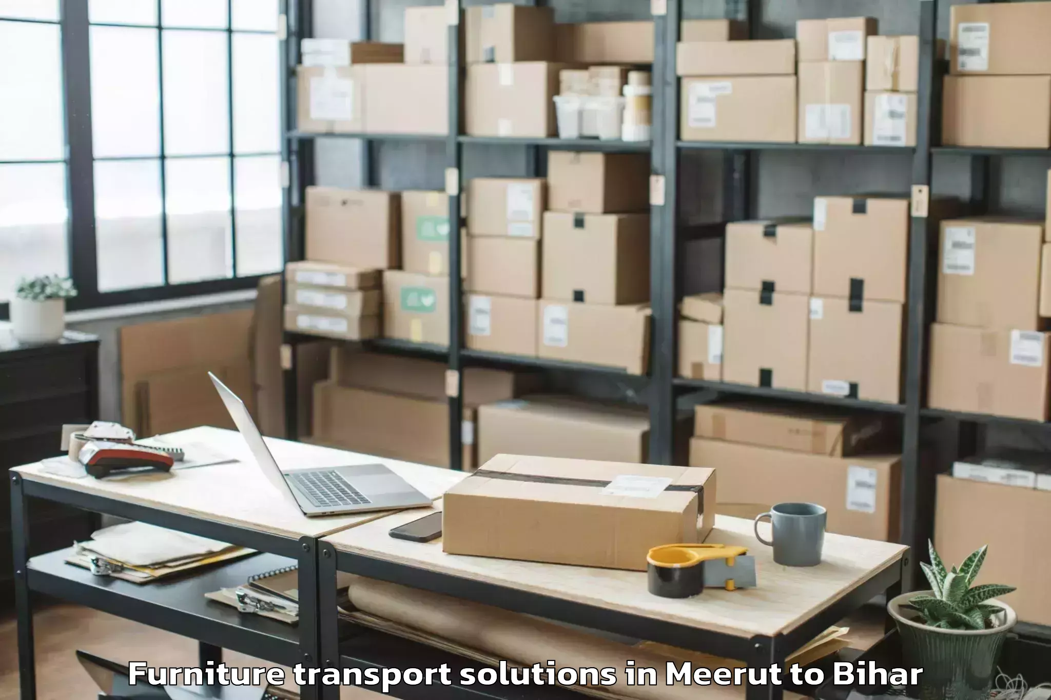 Affordable Meerut to Nasriganj Furniture Transport Solutions